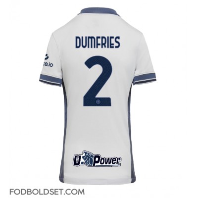 Inter Milan Denzel Dumfries #2 Udebanetrøje Dame 2024-25 Kortærmet Inter Milan Denzel Dumfries #2 Udebanetrøje Dame 2024-25 Kortærmet